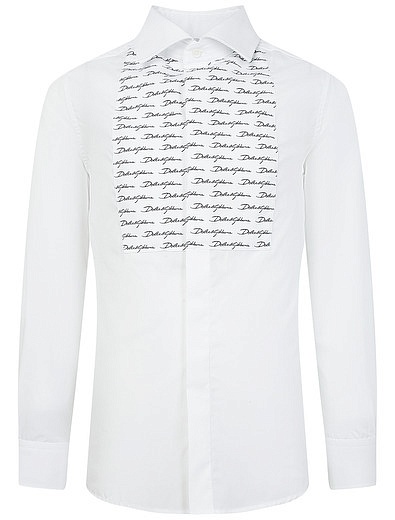 Рубашка с манишкой логотипом Dolce & Gabbana - 1011219980259 - Фото 1