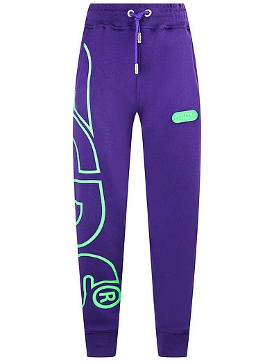 Фиолетовые спортивные брюки GCDS mini - 4244519185551 - Фото 1