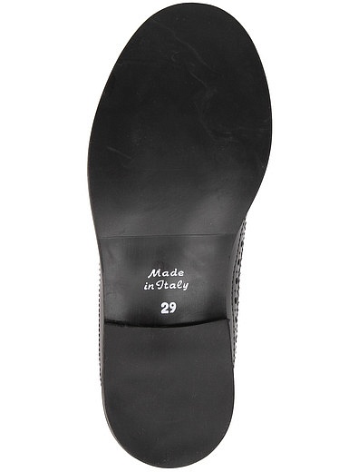 Черные ботинки на шнуровке Morelli - 2034519070399 - Фото 5
