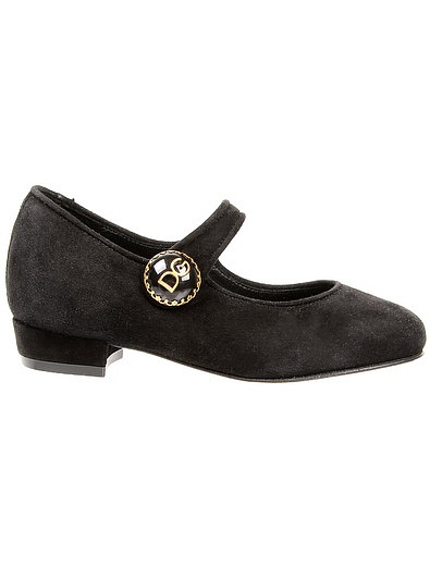 бархатные туфли декорированные пуговицей Dolce & Gabbana - 2011109880354 - Фото 2