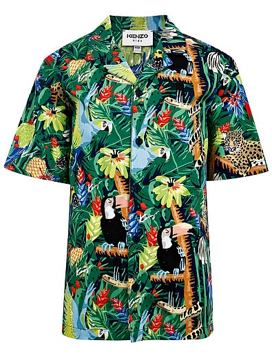 Рубашка с принтом джунгли KENZO - 1014519271553 - Фото 1