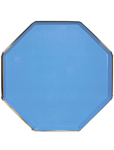 Набор одноразовых синих тарелок 8 шт. Meri Meri - 2294520080224 - Фото 1