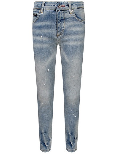 Светлые джинсы с эффектом разбрызганной краски Philipp Plein - 1164509071127 - Фото 1