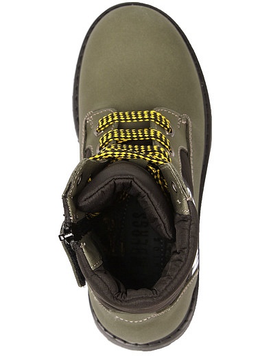 Ботинки цвета хаки на шнуровке Bikkembergs - 2034519180302 - Фото 4