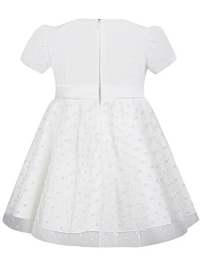 Платье из хлопка белого цвета Baby A - 1054709181507 - Фото 2