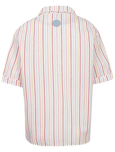 Блуза в разноцветную полоску с вишнями GCDS mini - 1034509373494 - Фото 5