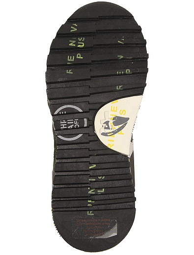 Зеленые кроссовки из натуральной кожи с текстильными вставками PREMIATA WILL BE - 2104519271161 - Фото 5