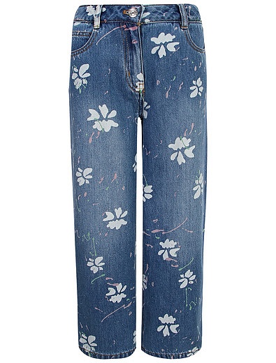 Широкие джинсы с цветами Ermanno Scervino - 1164509371968 - Фото 1