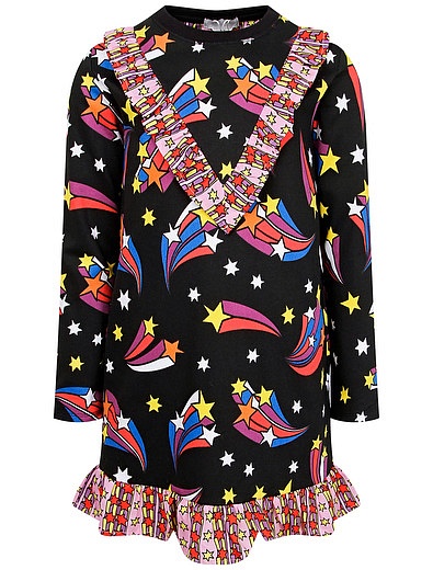 Свободное платье с принтом Звезды Stella McCartney - 1054609084168 - Фото 1