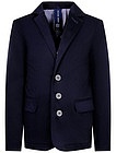 Синий однобортный пиджак - 1334519080086