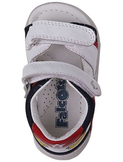 Кожаные сандалии с цветными полосками Falcotto - 2074519170996 - Фото 4