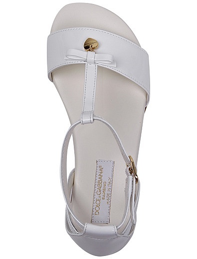 Белые лаковые босоножки Dolce & Gabbana - 2164509171444 - Фото 4