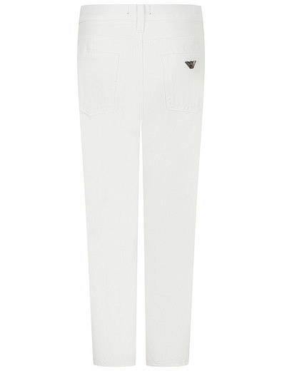Белые джинсы из хлопка EMPORIO ARMANI - 1164519370814 - Фото 2