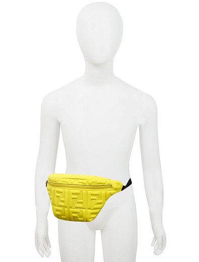 Жёлтая поясная сумка с фирменной монограммой Fendi - 1204528270016 - Фото 2