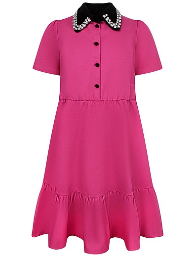 Розовое платье с контрастными деталями №21 kids - 1054609083468 - Фото 1