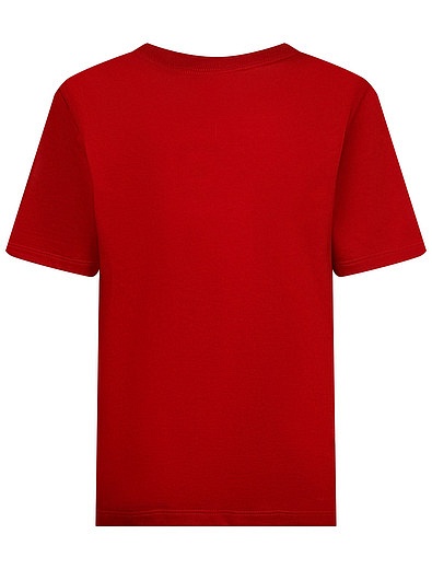 Красная футболка с логотипом GUCCI - 1134529080331 - Фото 2
