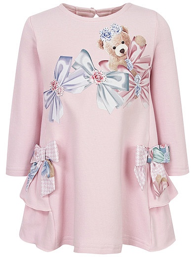 розовое Платье с бантами Balloon Chic - 1054609281277 - Фото 1