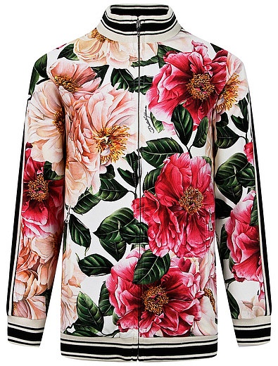 Толстовка с цветочным принтом камелии Dolce & Gabbana - 0074509170113 - Фото 1