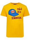 Жёлтая футболка с принтом - 1134519387488