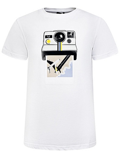 Хлопковая футболка с принтом Il Gufo - 1134519177706 - Фото 1