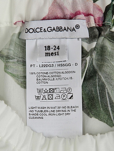 Платье с принтом Тропические розы Dolce & Gabbana - 1051209070140 - Фото 6