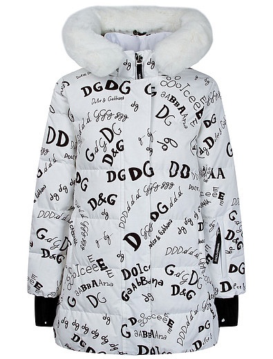 Пальто с принтом логотипа Dolce & Gabbana - 1124509083773 - Фото 1