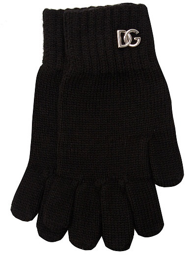 чёрные Перчатки из шерсти Dolce & Gabbana - 1194529280018 - Фото 1