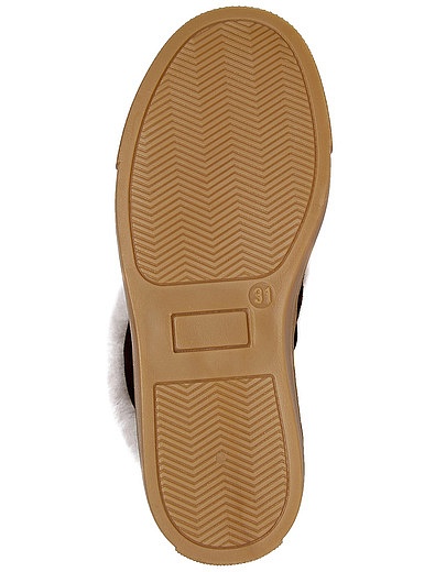 Коричневые ботинки с меховой подкладкой GALLUCCI - 2034519081227 - Фото 5