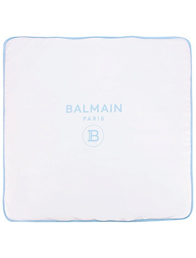 Одеяло с голубым логотипом Balmain - 0774529280013 - Фото 1