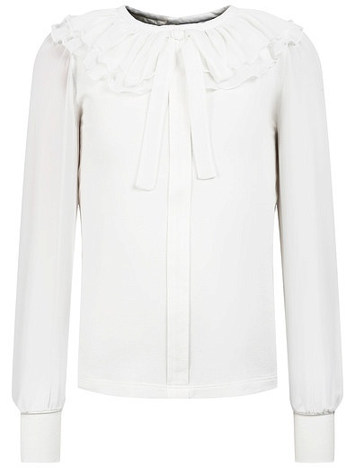 Кремовая блуза широкими манжетами Aletta - 1034509281676 - Фото 1