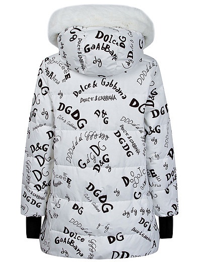 Пальто с принтом логотипа Dolce & Gabbana - 1124509083773 - Фото 2
