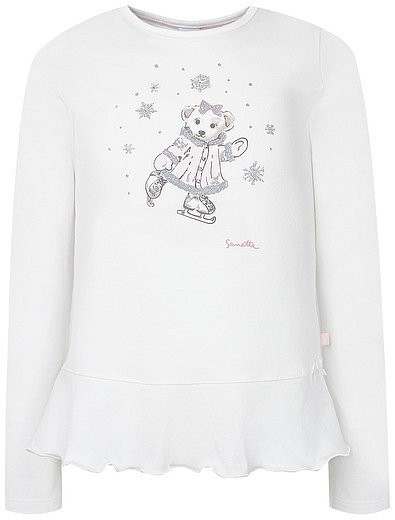 Хлопковая пижама с мишкой Sanetta - 0213009980406 - Фото 4
