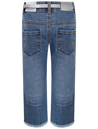 Синие джинсы с ремнем и аппликациями Mayoral - 1164509170073 - Фото 2