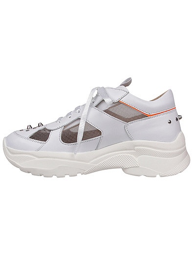 Белые кроссовки с шипами Florens - 2104509071092 - Фото 9