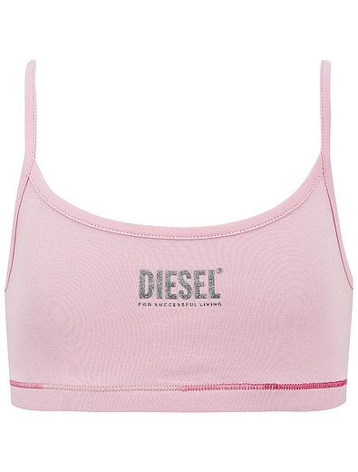 Розовый топ с логотипом Diesel - 4524509280108 - Фото 1