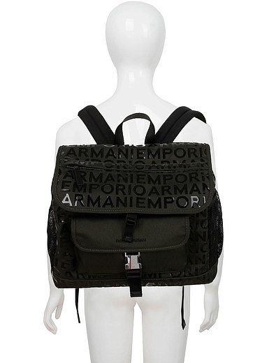 Рюкзак с принтом логотипа EMPORIO ARMANI - 1504528180675 - Фото 4
