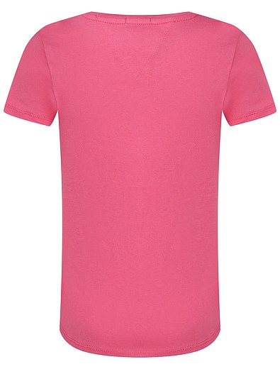 Розовая футболка с логотипом TOMMY HILFIGER - 1134609175742 - Фото 2