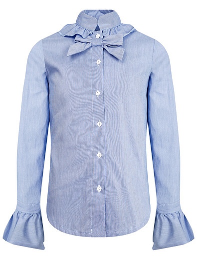 Голубая блуза из хлопка Lapin House - 1034509184380 - Фото 1