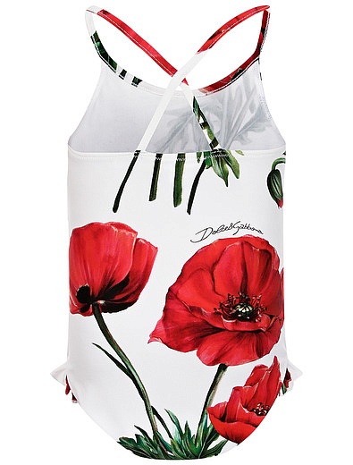 Слитный купальник с принтом маки Dolce & Gabbana - 0884509370327 - Фото 2
