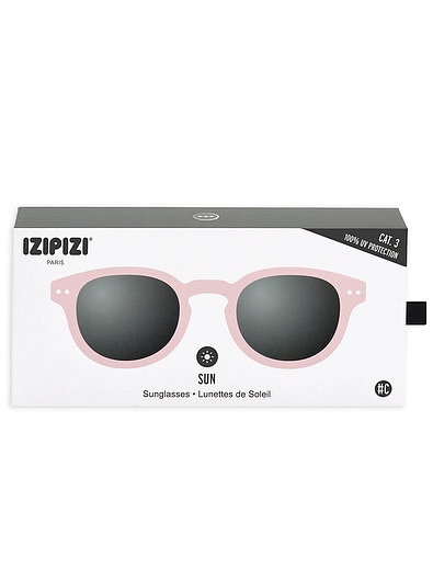 Очки солнцезащитные в розовой оправе с фильтром 3 категории и чехлом IZIPIZI - 5254508270297 - Фото 3