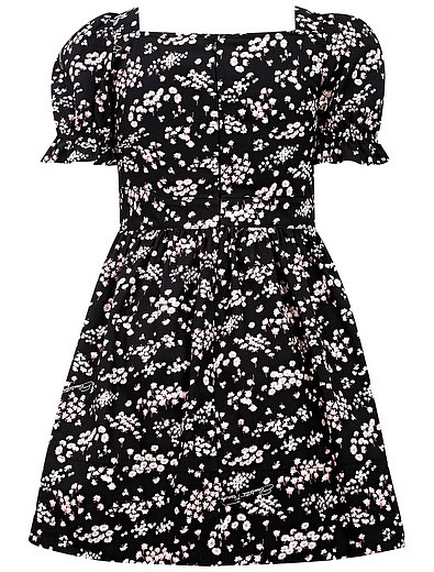 Платье с цветочным принтом и рукавами-фонариками ELISABETTA FRANCHI - 1054509275826 - Фото 2
