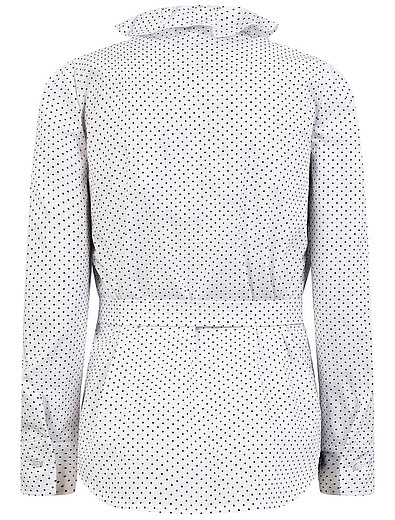 Хлопковая блуза в мелкий горошек Aletta - 1034509181112 - Фото 2