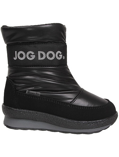 Черные дутые сапоги с логотипом Jog Dog - 2021129980019 - Фото 2