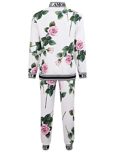 Костюм спортивный с принтом тропические розы Dolce & Gabbana - 6004509070087 - Фото 3