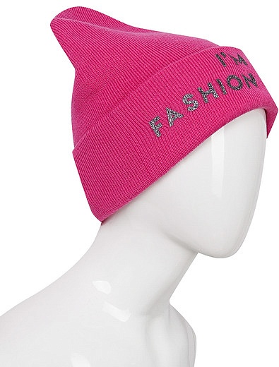 Розовая шапка «I’m a fashion victimi» Regina - 1352609980153 - Фото 5