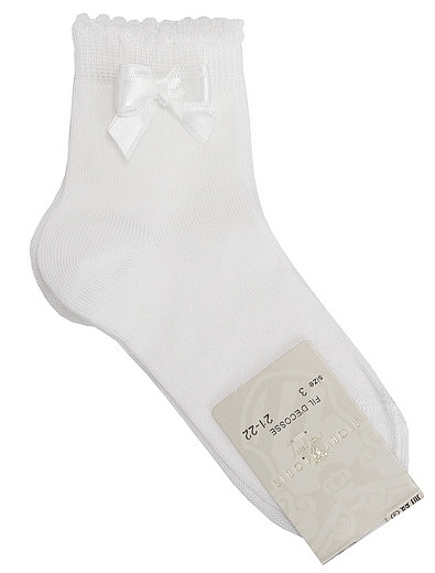 Белые носки с бантиками Story Loris - 1534509370696 - Фото 1