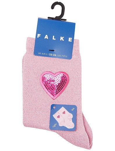 Розовые носки с сердечком FALKE - 1532609970211 - Фото 1