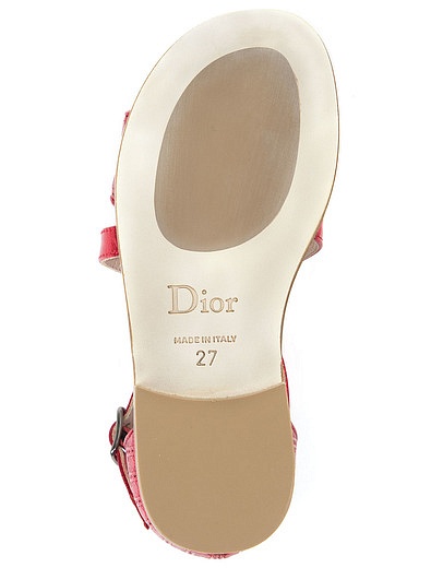 Босоножки из натуральной кожи с узором Microcannage Dior - 2161309670061 - Фото 5