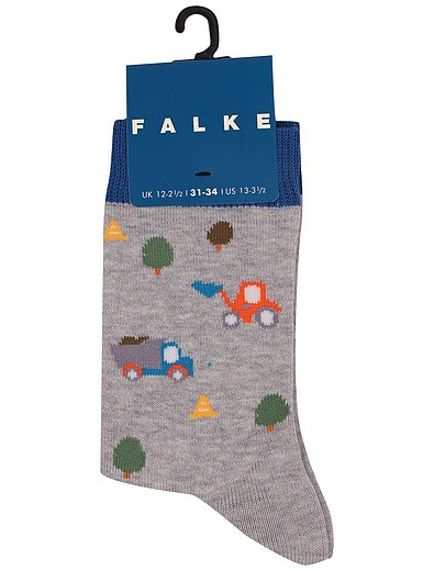 Серые носки с машинками FALKE - 1534519270511 - Фото 1