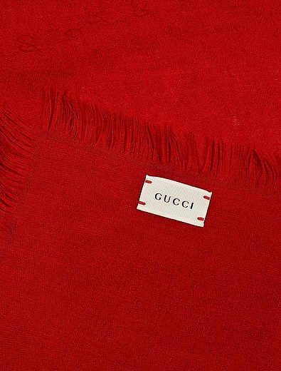 платок из натуральных волокон шерсти и шелка GUCCI - 0010928880264 - Фото 2
